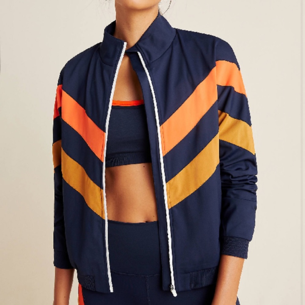 NWT Splits59 Faye Zip Jacket - Navy/Orange